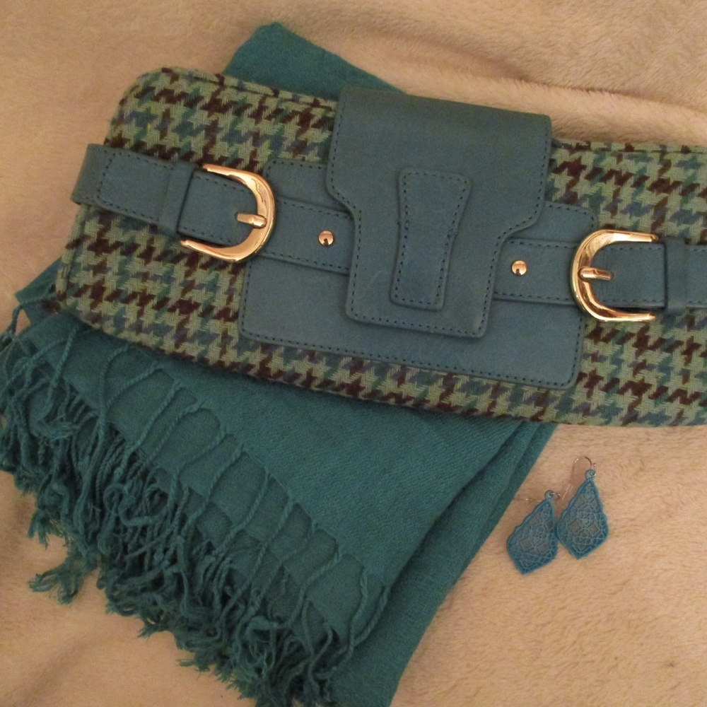 Banana Republic Clutch Pashmina Scarf NWOT Earring